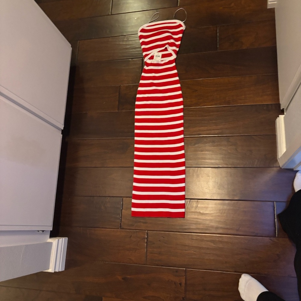 Windsor Red and White Striped Dress